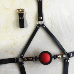 Enhance The Harness Type Mouth Plug Erotic Gag Mouth Ball