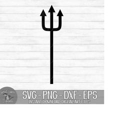 Pitchfork, Trident, Halloween, Devil's Pitchfork - Instant Digital Download - svg, png, dxf, and eps files included!