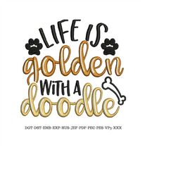Dog Embroidery, Embroidery Download, Embroidery File, Goldendoodle