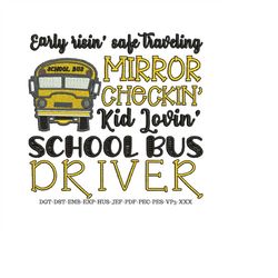 bus driver, instant download, bus driver gift, machine embroidery, digital file, school bus driver