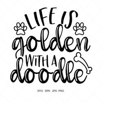Doodle Shirt Svg, Golden Doodle Gifts, Dog Decor, Dog Lover Gift, Gift for Doodle