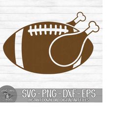 Thanksgiving Turkey Football - Instant Digital Download - svg, png, dxf, and eps files included!
