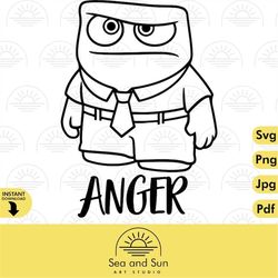 Anger Inside Out Svg Clip art Files, Inside Out Head, Disneyland Ears, Digital, Download, Tshirt, Cut File, SVG, Iron on