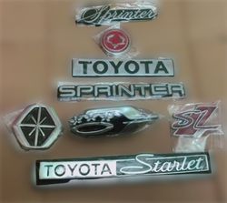 Toyota Starlet & Toyota Sprinter Emblems Pair of 8 Piece