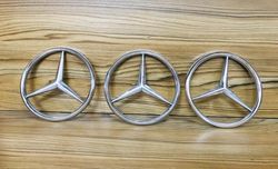 Mercedes-Benz 3 Piece Set Of Front Grille Emblem For 1992 Model