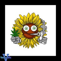 Cannabis Sunflower Svg, Trending Svg, Sunflower Svg, Cannabis Svg Clipart, Silhouette Svg, Cricut Svg Files