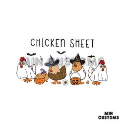 Chicken Sheet Funny halloween Chickens SVG Digital File