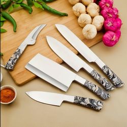 BBQ Knives Set Newlywed Gift Kwanza Gift Personalized with D2 Steel Great for Graduation Gift for Wife Gift for Anyone.