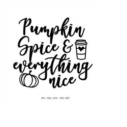 Fall Coffee Drink, Fall Pumpkin Svg, Autumn Png Files, Fall Coffee Gift
