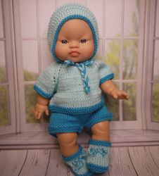 Funny summer outfit for baby doll Gordi Paola Reina, Miniland, Minikane 34cm