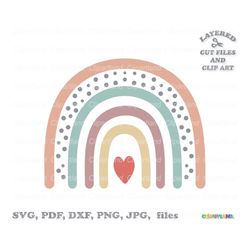 INSTANT Download. Cute Boho rainbow svg cut file. Personal and commercial use. R_3.
