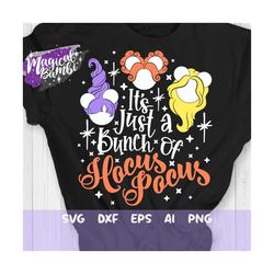 Hocus Pocus Svg, Halloween Svg, Halloween Witch Svg, Mouse Ears Svg, Witch Sisters Cut files Svg, Dxf, Png, Eps