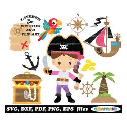 INSTANT Download. Commercial license is included up to 500 uses! Cute pirate girtl svg cut file and clip art. Pg_5.