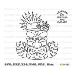 INSTANT Download. Tiki tribal mask cut files and clip art. Commercial license is included! T_22.