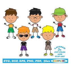 INSTANT Download. Stick figure boy cut file and clip art. Commercial license is included up to 500 uses! Sfb_4.