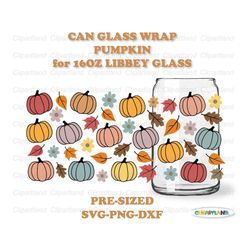 instant download. cute pumpkin libbey can glass wrap template svg, png, dxf. pre-sized for libbey 16oz glass. pw_6.