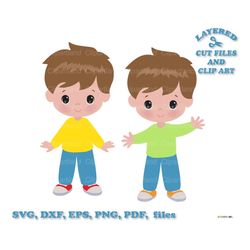 INSTANT Download. Cute little boy cut file and clip art svg. Commercial license is included! B_1.