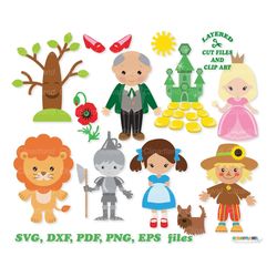 INSTANT Download. Wizard Oz cut file and clip art svg. Commercial license is included! W_3.
