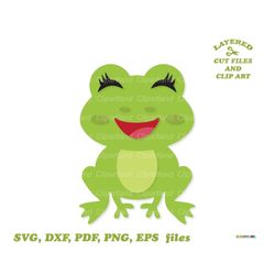 INSTANT Download. Cute little frog svg cut file and clip art. Personal and commercial use. F_8.