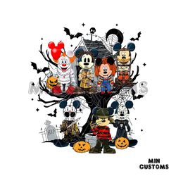 Mickey And Friends Horror Halloween PNG Sublimation