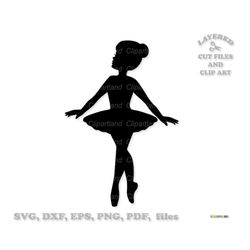 INSTANT Download. Pretty ballerina silhouette svg cut file and clip art. Personal and commercial use. B_4.
