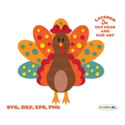 INSTANT Download. Cute girly turkey svg cut file and clip art. Commercial license is included ! T_17.