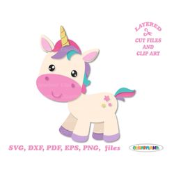 instant download. cute baby unicorn svg cut file and clip art. commercial license is included! u_4.