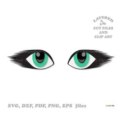INSTANT Download. Cartoon eyes svg cut file and clip art. Commercial license is included! E_3.