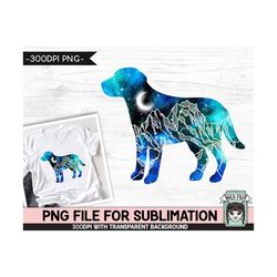 Galaxy PNG SUBLIMATION design, Dog PNG, Puppy png, Labrador png, Dog Silhouette png, Space png, Watercolor png, Adventur