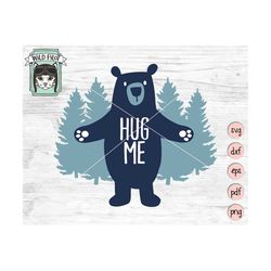 Cute Bear SVG, Bear svg file, Hug Me svg, Bear Hug svg file for Cricut, bear cut file, cute bear clipart, cute bear vect