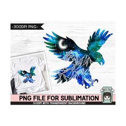 Galaxy Eagle PNG SUBLIMATION design, Eagle Silhouette PNG, Eagle Clipart, Bird png, Space png, Watercolor png, Adventure