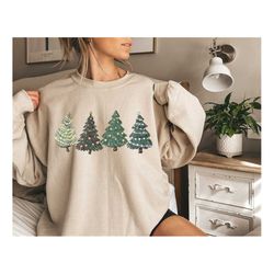 Christmas Tree Sweatshirt, Christmas Sweatshirt, Christmas Sweater, Christmas Crewneck, Holiday Sweaters for Women, Wint