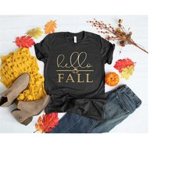 Hello Fall Shirt, Hello Pumpkin Shirt, Thanksgiving, Fall Shirt, Gobble Wobble Shirt, Thanksgiving Dinner Shirt,thanksgi