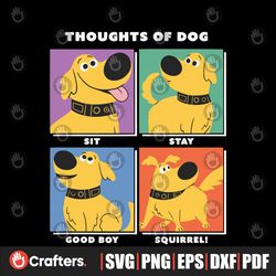 Disney Pixar Up Dug Thoughts Of Dog SVG Cutting File