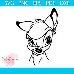 Bambi svg free, disney svg, free svg files disney, instant download, cartoon svg, outline svg, deer svg, shirt design, f