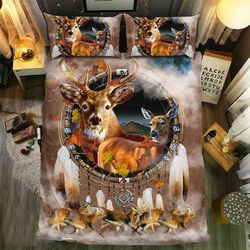 Deer Hunting Native 3D All Over Printed Bed Set