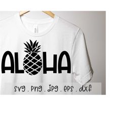 Aloha Pineapple SVG/PNG/JPG, Summer Hawaii Beach Babe Sun Summer Shirt Sublimation Design Eps Dxf, Vacation Holiday Comm