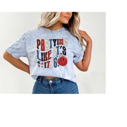 Retro USA Tie Dye Comfort Colors shirt,Freedom Tour,Retro fourth shirt, Womens 4th of July shirt,America Patriotic Shirt