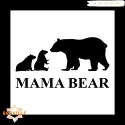 Twin Mama Bear Svg, Family Svg, Twin Bear Svg