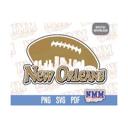 New Orleans Football svg png, pdf, svg files for cricut, vinyl cut file, iron on
