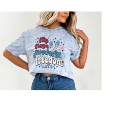 Retro USA Tie Dye Comfort Colors shirt, Flip Flops,Retro fourth shirt, Womens 4th of July shirt,America Patriotic Shirt,