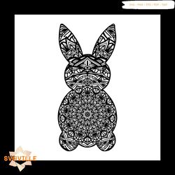 bunny mandala rabbit pattern animal svg, animal svg