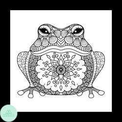 Frog Zentangle Frog Pattern Animal Svg, Animal Svg