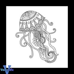 Jellyfish Zentangle Jellyfish Pattern Animal Svg