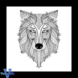 Wolf Zentangle Wolf Pattern Animal Svg