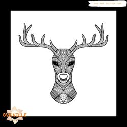 deer zentangle deer pattern animal svg