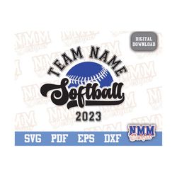 Custom Softball Name SVG,Dxf, pg,Png, Eps,Custom Team Spirit Svg, Custom Cut File, Custom School Team Name Svg, Custom C