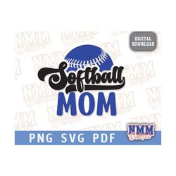 Softball Mom Sports SVG Team Shirt File School Sports Studio3 Vinyl Digital Cut File for Cricut Silhouette