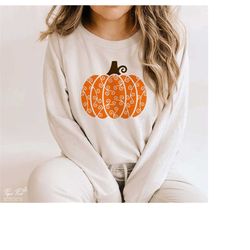 Pumpkin svg, floral pumpkin svg, halloween svg, happy pumpkin season svg, Orange Pumpkin svg, thanksgiving svg, autumn s