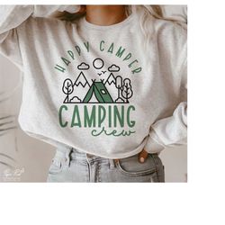 Happy Camper Svg, Camping Crew Svg, Camping Svg, Adventure Svg, Camp life Svg, Campfire Svg, Vacation Svg, Outdoors Svg,
